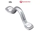 6mm Heavy Duty Saddle Eye Strap with Countersunk Holes 10 PACK Stainless Steel