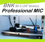 BNK BK-6 Professional UHF Microphone LCD Frequency Display with 2 handheld Mic