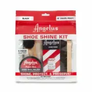 Angelus Shoe Shine Travel Kit | 5 Pieces (Black)