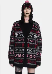 [The Grave Girls] Season Of The Ghouls Knit Cardigan