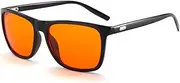 Long Keeper Blue Light Blocking Glasses Square Anti Blue Light Eyeglasses for Screens, TV, Gaming, Anti Glare Orange Lens Glasses for Women Men