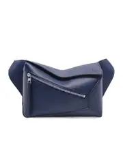 Small Puzzle bumbag in classic calfskin One size Abyss Blue