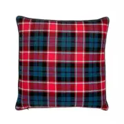Blue And Red Plaid With Feather Down Insert Pillow