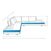 L Shape Couch Custom Covers - Design 9