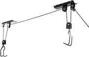 Bike Hoist for Garage Ceiling Storage, Heavy Duty Bicycle Lift Mountain Bicycle Hanging Rack with 3 Pulley and 45 ft Adjustable Rope | 100 lb Capacity