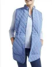 SPORTSCRAFT Quilted Vest Powder Blue BELLE JAY Jacket Sleeveless Size 16
