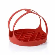 Pressure Cooker Sling, Silicone Baking Rack for 6-Quart/8-Quart Instant Pot, Anti-Scald Multi-Function Pot, BPA-Free Silicone Steamer Rack (Red)