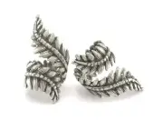 Leaf Ring Adjustable Antique Silver Plated Brass (16mm 5US inner size) 2130