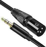 3.5mm to XLR Cable, tunghey 3.5mm Male to XLR Male Microphone Cable, XLR to 3.5mm Cable Compatible with Tablet, Laptop, Microphone, Amplifier, Audio Board (5m)
