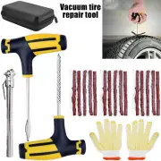 Tubeless Tyre Puncture Repair Kit Tool Auto Tire Plug Kit with 15 Rubber Stripsེ