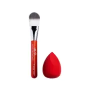 The Perfect Duel (Travel Foundation Tool Set) Brush and Beauty Sponge New