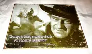 JOHN WAYNE - COURAGE Poster-Style Distressed Metal Sign #6 - NEW