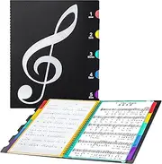 KNMNIU Sheet Music Folder, 20 Sheets 40 Pages Music Sheet File Paper Storage Folder A4 Spiral Binder 8.5x11 Inch for Sheet Music and Documents Organizer