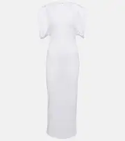 [Wardrobe.NYC] Wardrobe.NYC Ruched jersey midi dress UK 6 white