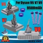 9500mAh Battery for Dyson V6 V7 V8 V10 SV10 SV11 SV12 Animal Extra SONY & Filter