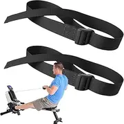 Exercise Bikes Pedal Straps,2X Rowing Machine Pedal Fixing Foot Straps | Rowing Machine Foot Straps for Leg Sports Gym Cycling Machine Pedal Foot Straps