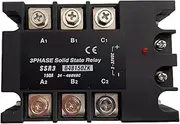 120A DC Control AC Three Phase SSR 150A 200A High Current Enhanced Voltage 3 Phase 3fase Solid State Relay 24vdc(SSR3-D48150ZK (150A))