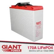 Giant 170AH 12V Lithium Deep Cycle Battery | 12V 170Ah LiFePO4 Battery Australia