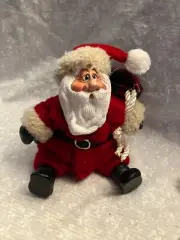 Russ. Berrie K. Kelly Kringle new Santa. Figure. Soft body. Resin boots, mittens
