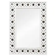 Willow & Silk MDF Framed Large 85cm Braid Rectangular Wall Mirror/Home Decor