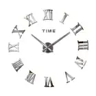 3D Acrylic Mirror Wall Clock Roman Numeral Sticker DIY Quartz Clocks Watch