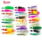 5cm Fake Octopus Squid Prawn Skirt Fishing Colored Lures Bait Tackle Accessories