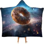 Galaxy Toast Gifts Wearable Cloak Hooded Blanket Soft Arctic Velvet Cute Warm Fluffy Christmas Birthday for Women Kids Flannel Hooded Xmas Snuggle Blanket,60"x80"