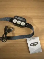 Headlamp Rechargeable Super Bright LED Head Waterproof Outdoors NEW