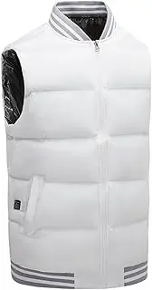 [LIUHD] Men Heated Vest Jacket USB Winter Outdoor Electric Heating Vests Male Warm Sprots Thermal Sleeveless Coat for Warmth Outdoor Work Ski Hiking