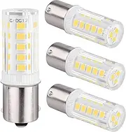 BA15S 12V led AC/DC 1156 1141 S8 SC Single Contact Base 5 Watt Cool White 6000K for Boat, RV, Auto Car, Outdoor Landscape Lighting etc (Pack of 4)