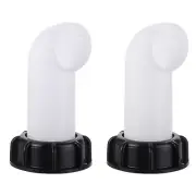 2Pcs IBC Container Adapter Outlet Spout 90° Rain Water Tank Accessories 60mm Set