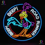 New 24X24" Road Runner Beep! Super Bird Plymouth Car Dealer Real NEON LIGHT SIGN