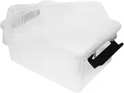SECFOU Transparent File Organizer Box Storage for Office Documents Stylish Design for Neat Workspace Multifunctional File Storage Bin