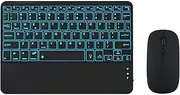Ultra-Slim Bluetooth Keyboard with Built-in Touchpad and Mouse Portable Mini Wireless Keyboard Rechargeable 7-Color Backlit for Apple iPad iPhone Samsung Tablet iPhone Smartphone iOS Android Windows