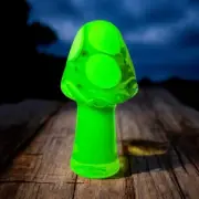 Uranium Glass Mushroom Hand Made Figurines Solid Vaseline Glass Lamp Work