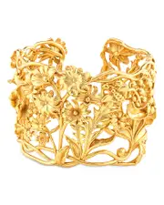 Capucine De Wulf Meadow Wildflower Cuff Bracelet in 18K Gold Plated