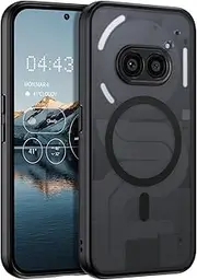 VENINGO for Nothing Phone 2a Case, Compatible with MagSafe Matte Translucent Soft TPU Bumper Shockproof Magnetic Slim Non-Yellowing 360 Protective Case for Nothing Phone 2a for Women Man, Black