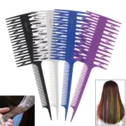 Fishbone Art Highlighting Comb Three-sided Pointed Tooth Hair Dye Brush C===