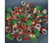 Garland with Lights Christmas Lights Battery Operated, 7FT 20LED Christmas Garland with Lights Pre-lit Garland Mantle Garland