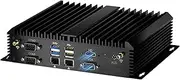 Industrial Mini PC, Fanless Desktop Computer Core i5-8250U 1.6-3.4GHz, Win-10 Pro, 16G DDR4 RAM, 512G SSD, VGA/HDMI 4K@60Hz, 2x2.5G LAN Ports, 6xCOM RS232, 4G Module, WiFi6/BT5.2