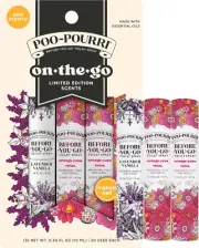 Poo-Pourri On-The-Go Travel Size, 3 Pack Gift Set, 10Mls Each, Orange Yuzu Twist