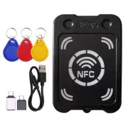 RFID Chip Card Reader Copier+3xCUID Keychain NFC Encryption Key Reader IC4962