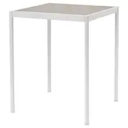 SEGERÖN bar table, outdoor, white/beige, 89x89 cm
