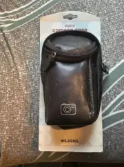 Wilsons Leather Black Leather Camera Case Bag
