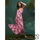 【ROXY】女款 女裝 細肩帶無袖連身長裙洋裝 HOT TROPICS MAXI(桃紅)