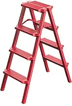 step ladder 4 Steps Ladder with Tools Platform, Anti-Slip Multi Function Ladder, Storage Folding Ladder, 330 lbs Security Load Foldable Aluminum Ladders for Stairs Home Indoor Outdoor Roof Changing Bu
