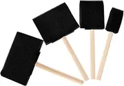 DIY Painting Kit for Boys and Girls Sponges Brush Set Comfortable Black Wooden Handle for Boys and Girls Art Projects