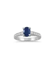 Gem Spark 14K 1.19 ct. tw. Diamond & Sapphire Ring