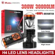 2pcs H4 LED Projector Mini Lens Auto H4 Headlights Bulbs Kit Conversion High Bea