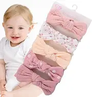 Baby Hair Bows Headbands, Baby Headbows, 7.1x1.4inch Hair Bands with Knot, Elastic Head Wrap Accessories for Daily Wear
